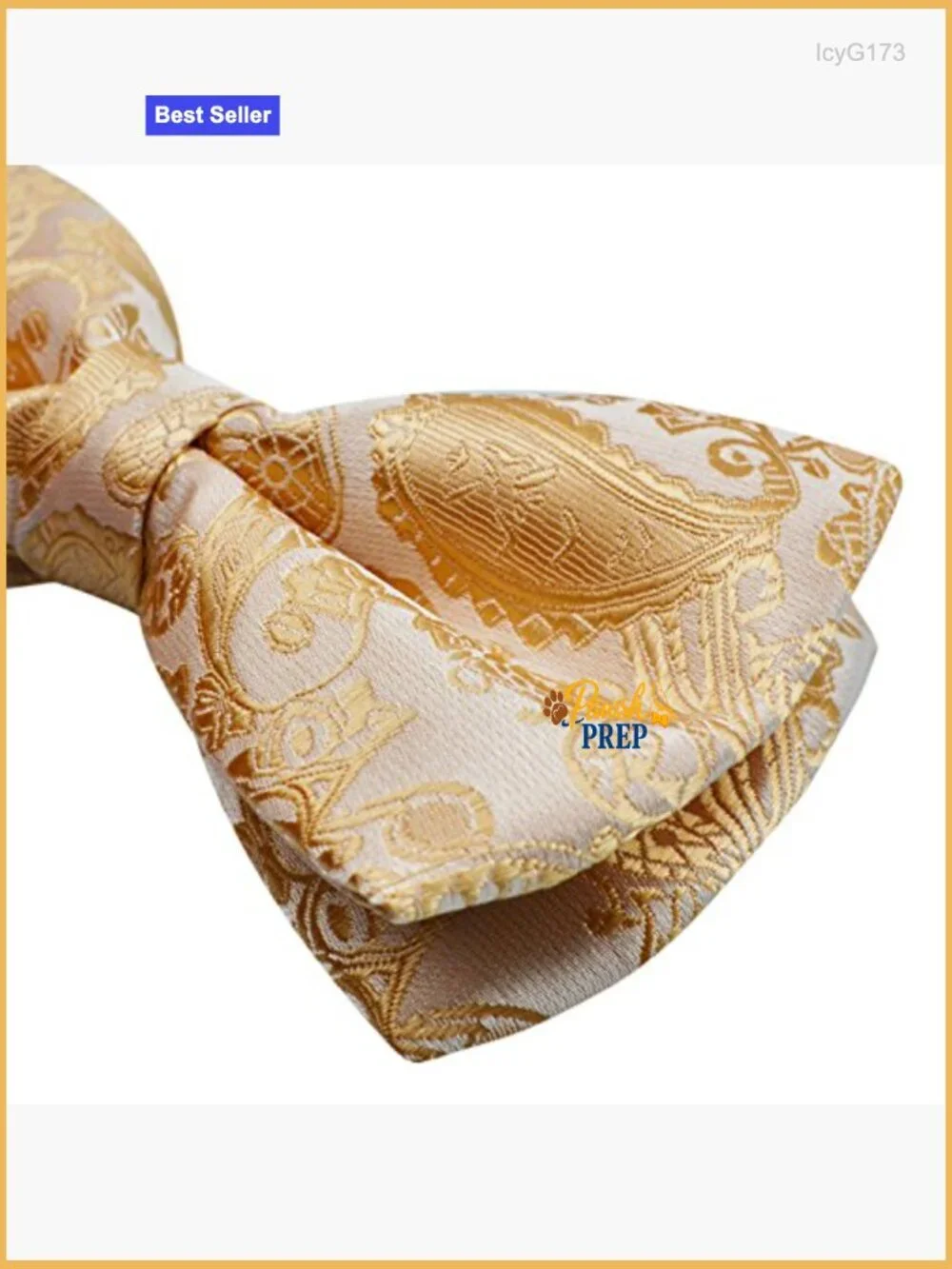 Men's Paisley Bow Tie Set with Pocket Square and Cufflinks